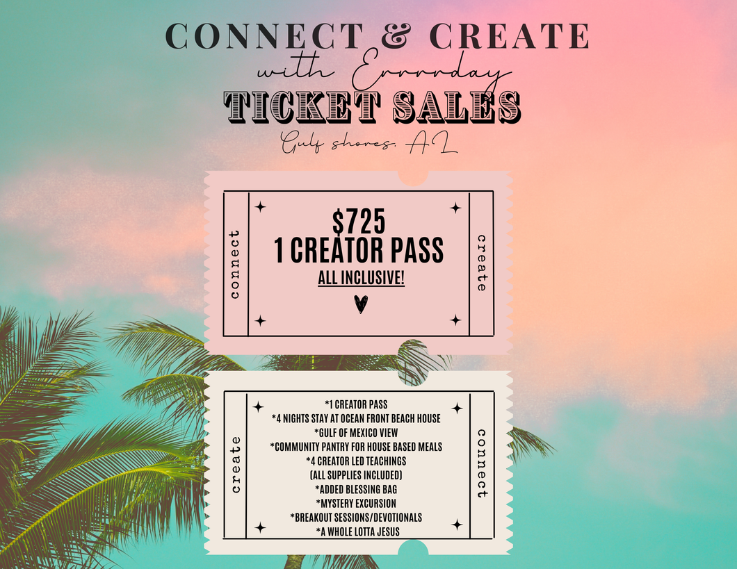 1 Creator Pass All Inclusive | $725